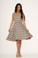Yellow Plaid Swing Dress