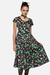 See No Evil Print Midi Dress