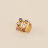 Valentine's Crystal Chunky 3D Huggie Hoop Earrings