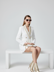 UPPER EAST SIDE Jeweled Chain Blazer Dress BYMANYC ® New York