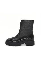 Zorro Patent Leather Booties