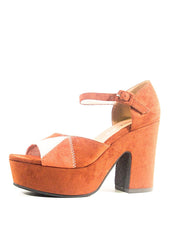 Quilted Patchwork Platform Heels