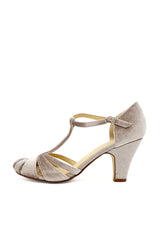 Sergi Velvet T-Strap Heels
