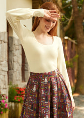 Sock Hop Sensation Long Sleeve Scoopneck top