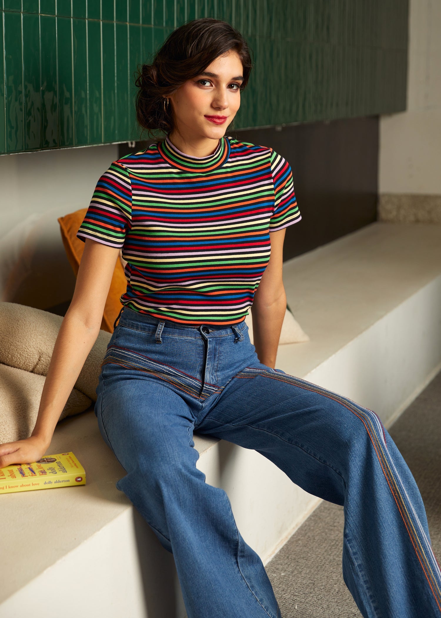 Whispers of Autumn Mock Neck Top