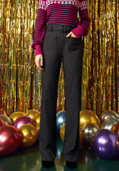 Sharp Impression High-Waisted Pants