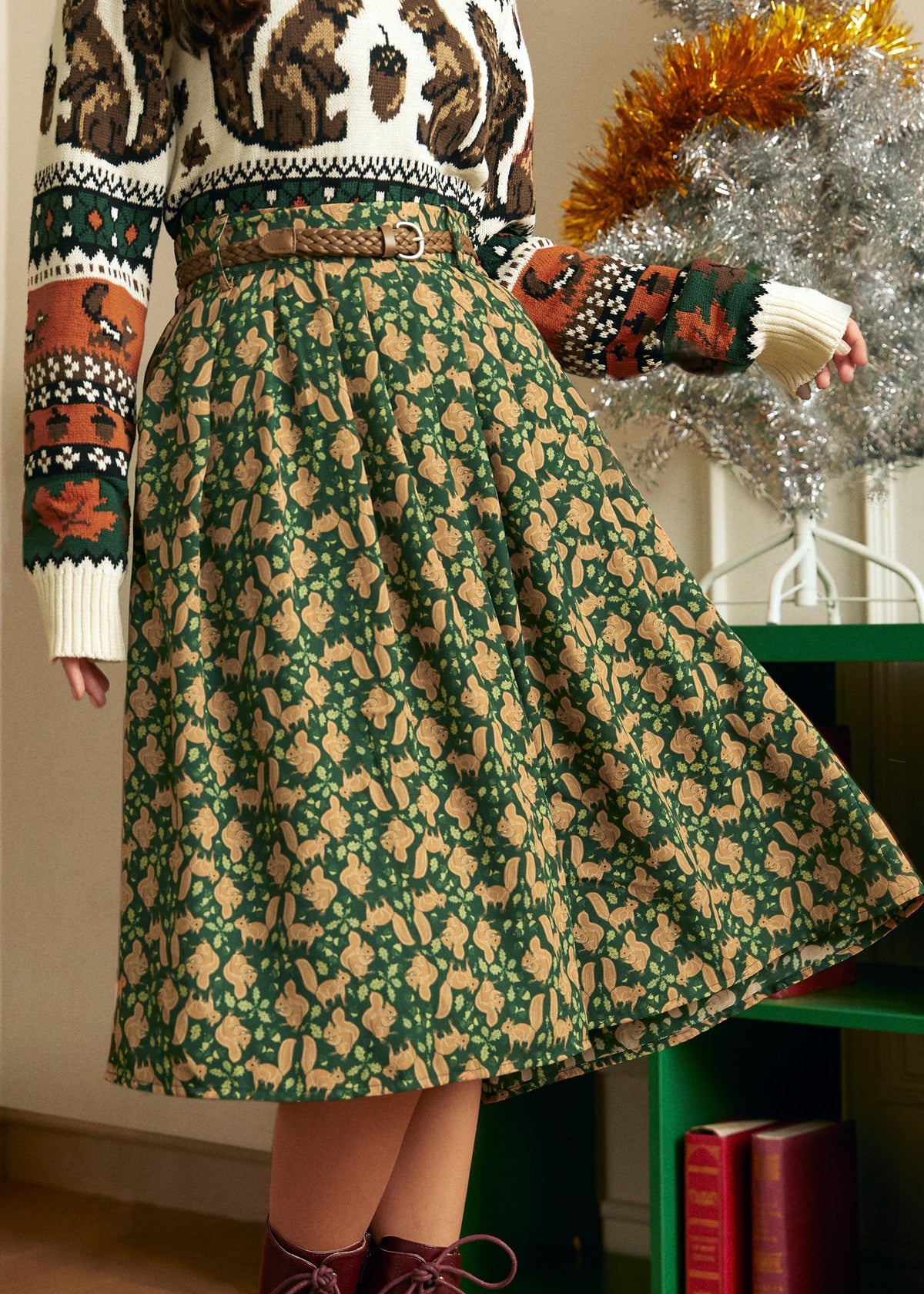 Woodland Mischief Midi Skirt