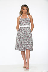 Zebra Halter Swing Dress