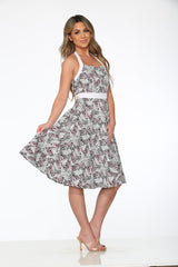 Zebra Halter Swing Dress