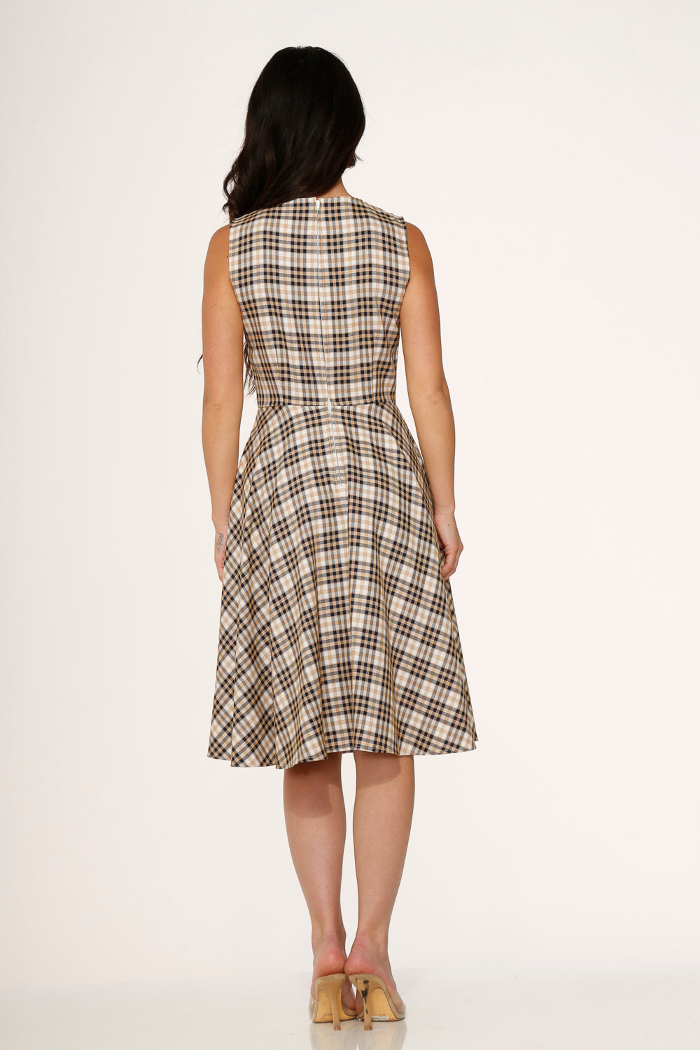 Yellow Plaid Swing Dress