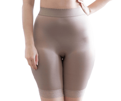 Style 518 | High Waist Light Shaping Bike Short | Satin 4-Way Stretch with Built-In Panty