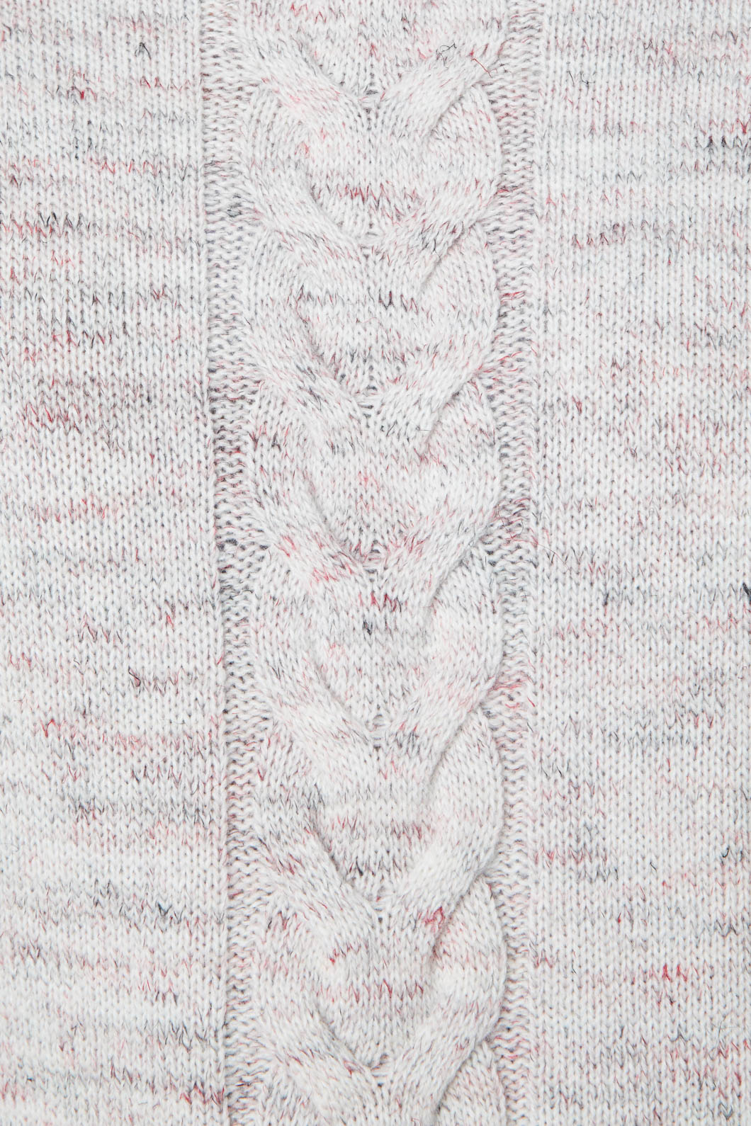 Space Dye Cable Boxy Knit Wool Sweater