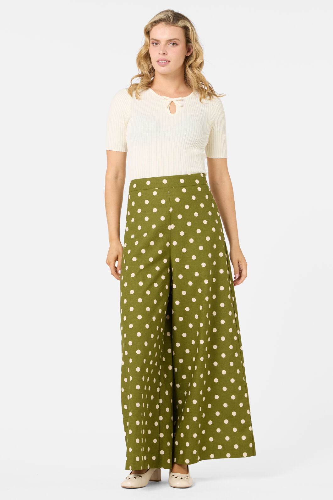 Polka Dot Wide Leg Pant