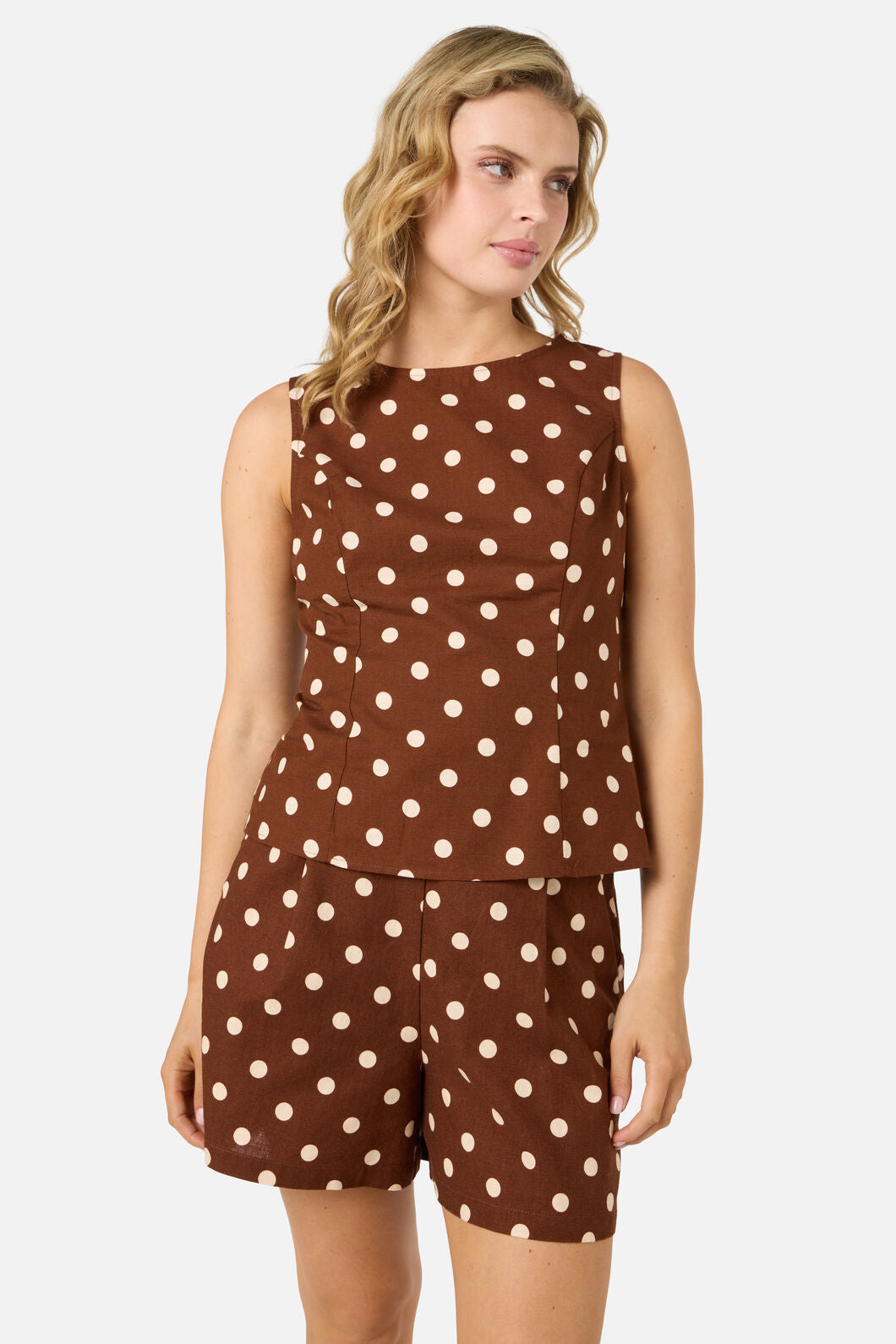 Polka Dot Shell Top