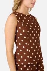 Polka Dot Shell Top