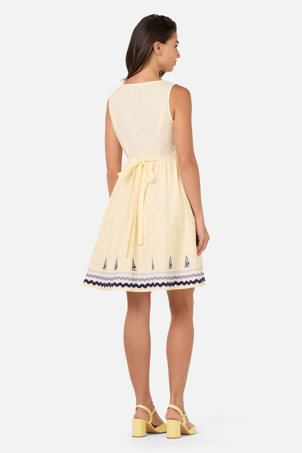 Seaside Toile Emb Mini Dress