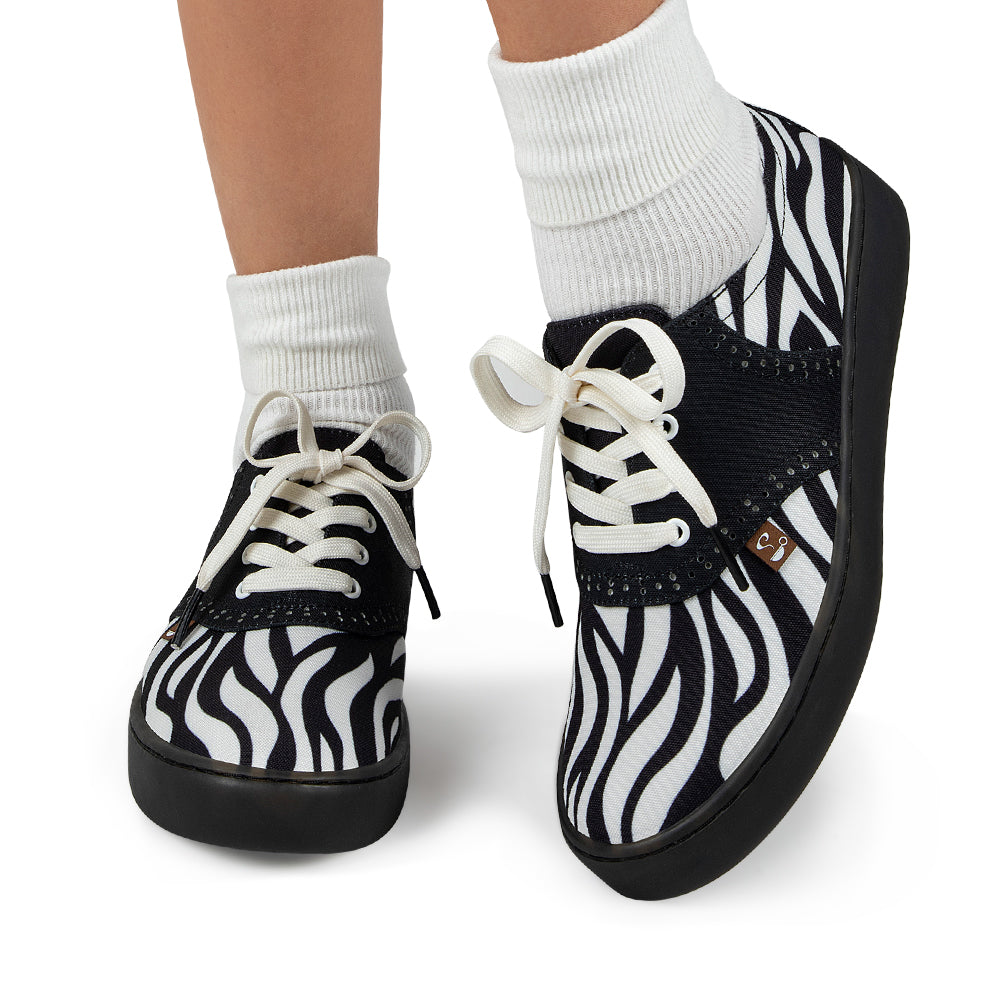 Saddle Casual Sneaker - Zebra