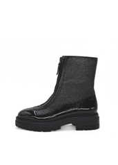 Zorro Patent Leather Booties