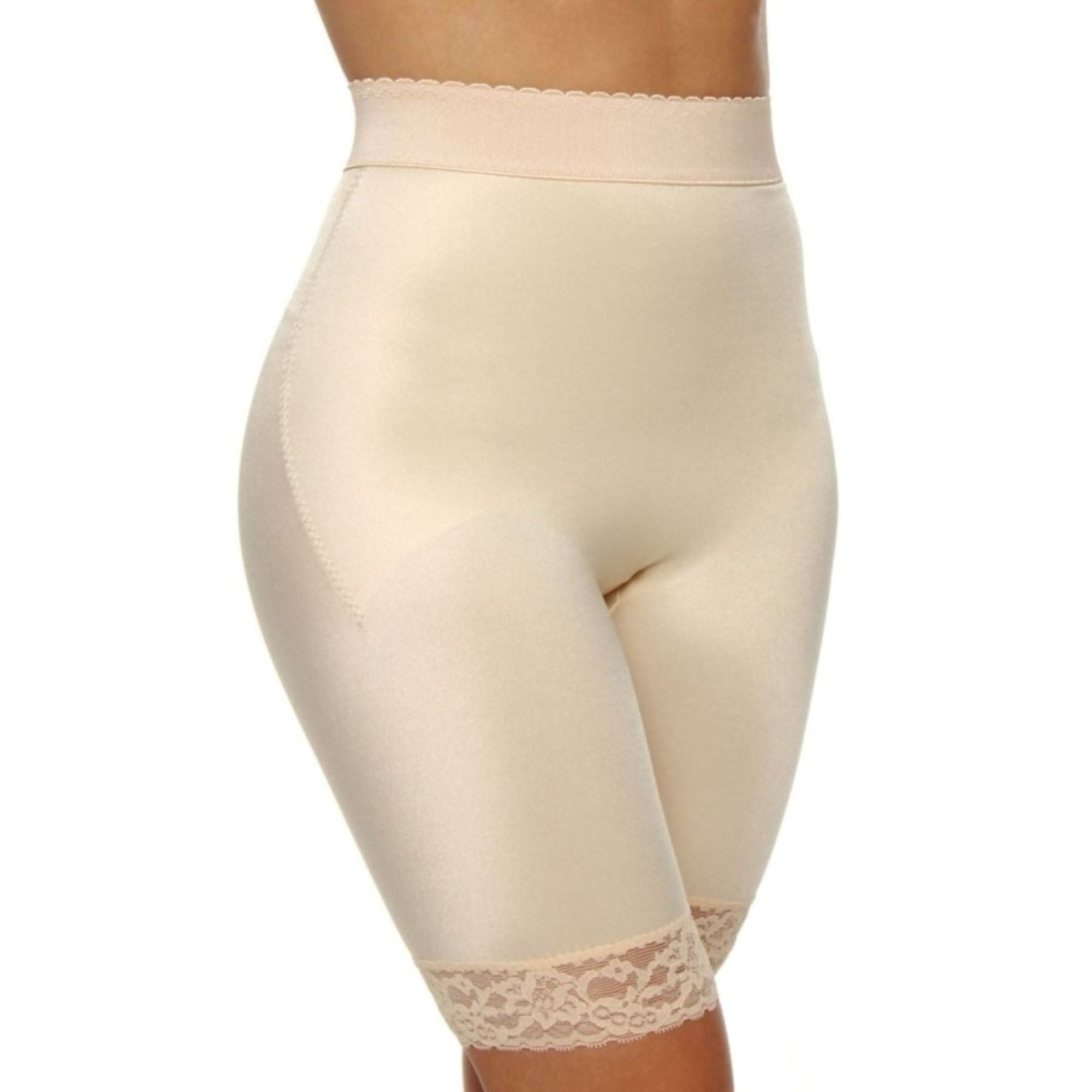 Style 518 | High Waist Light Shaping Bike Short | Satin 4-Way Stretch with Built-In Panty