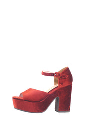 Quill Velvet Platform Heels