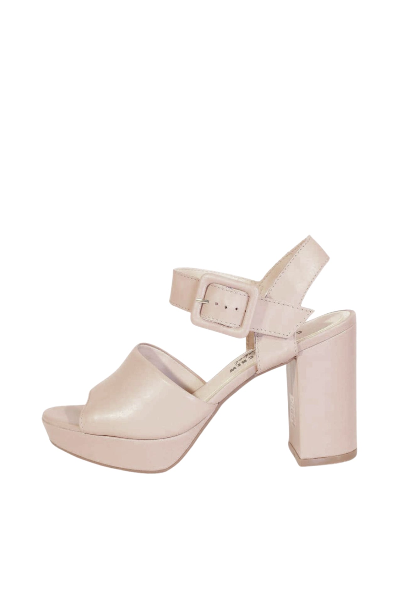 Rose Leather Platform Heels