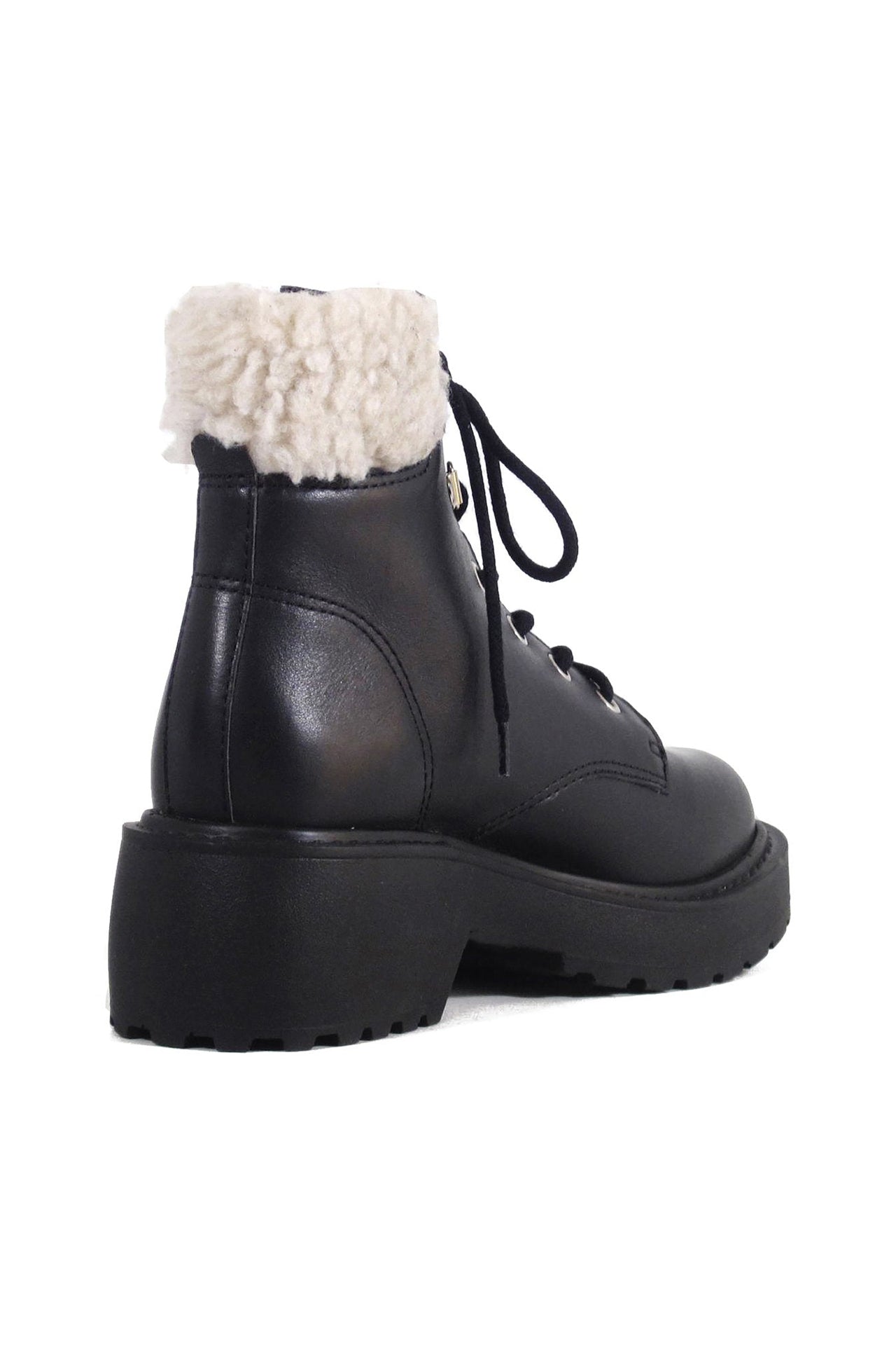 Seal Combat Boots with Shearling