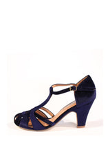 Sergi Velvet T-Strap Heels