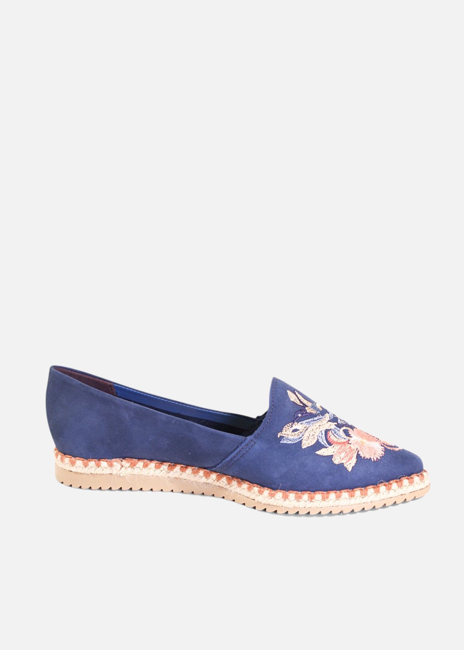 Sutton Suede Embroidered Espadrille